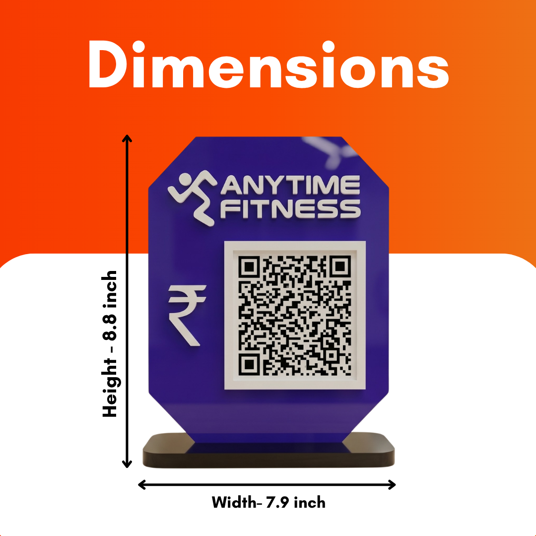 1 QR NFC Enabled Standee for Gym & Fitness Studio