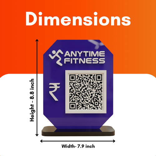 1 QR NFC Enabled Standee for Gym & Fitness Studio