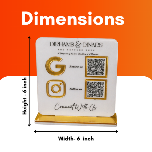 2 QR NFC Enabled White Standee for Shops Cafes Clinics & Offices and Hospital