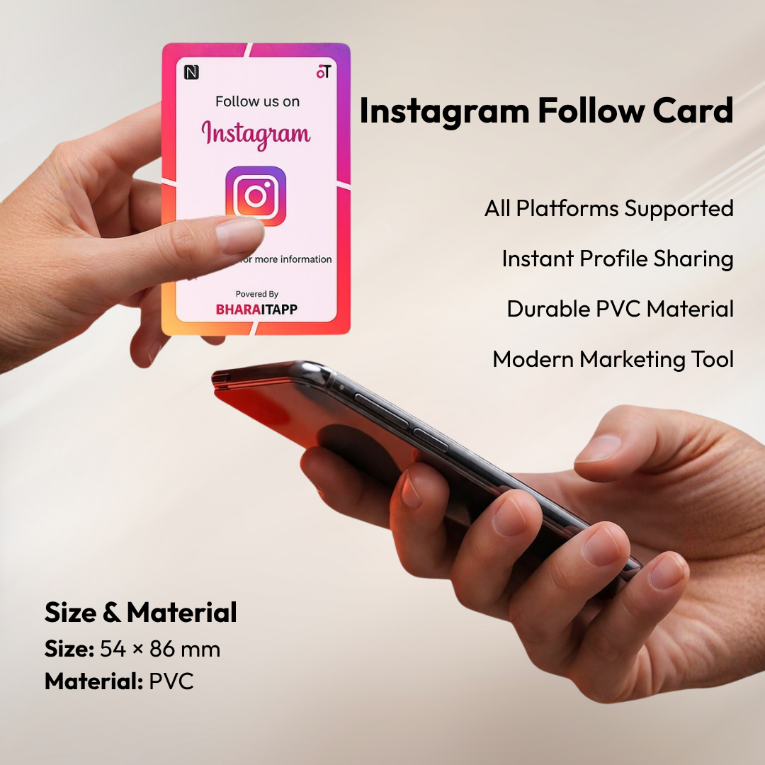 Instagram Social Media NFC Enabled Card