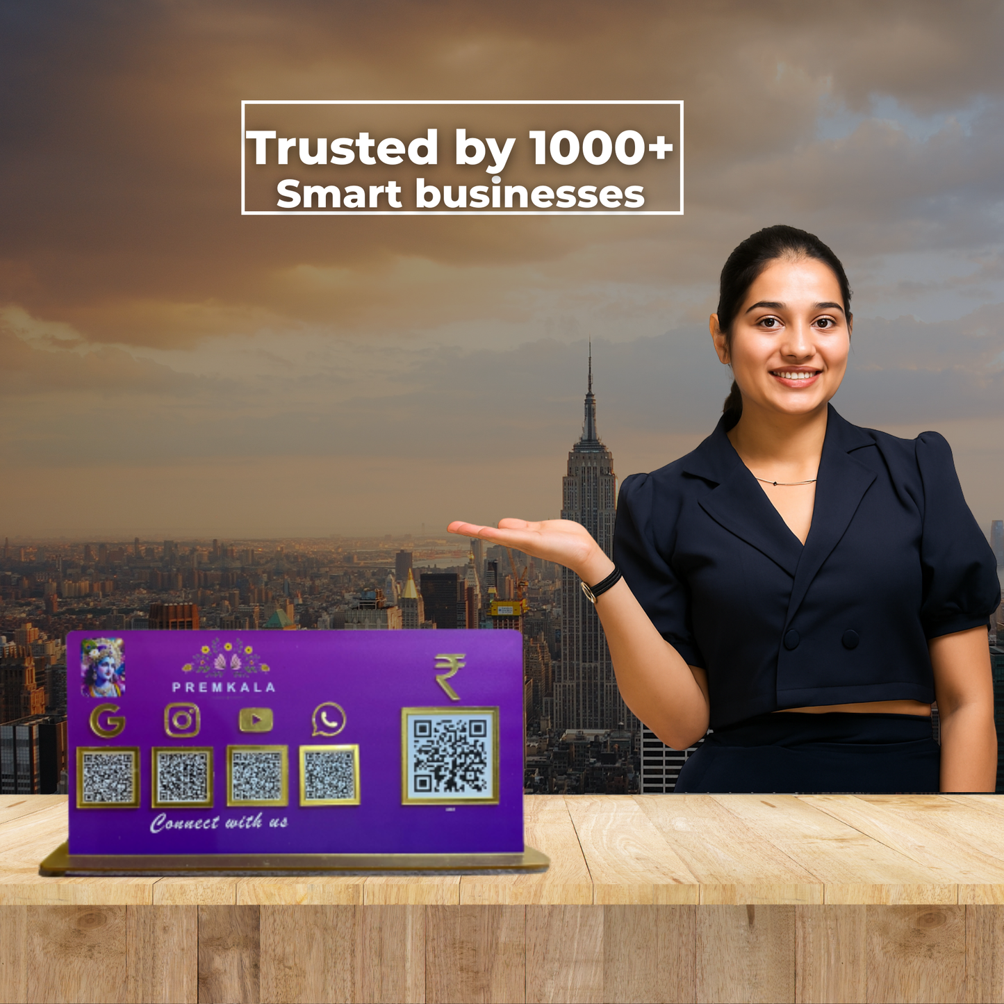 5 QR NFC Enabled Smart Standee