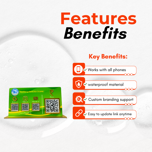 4 QR NFC Enabled Payment QR Standee For Clinic and Hospital