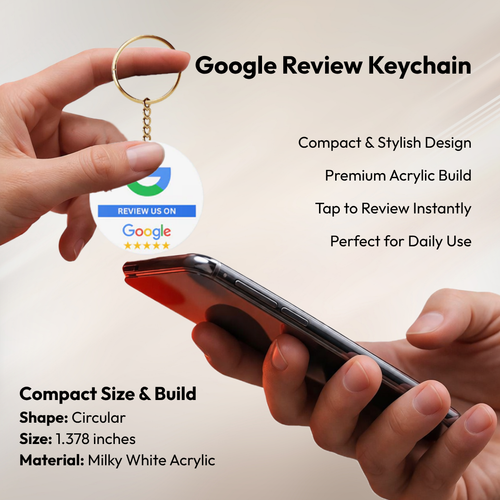 NFC Enabled Google Review Keychain