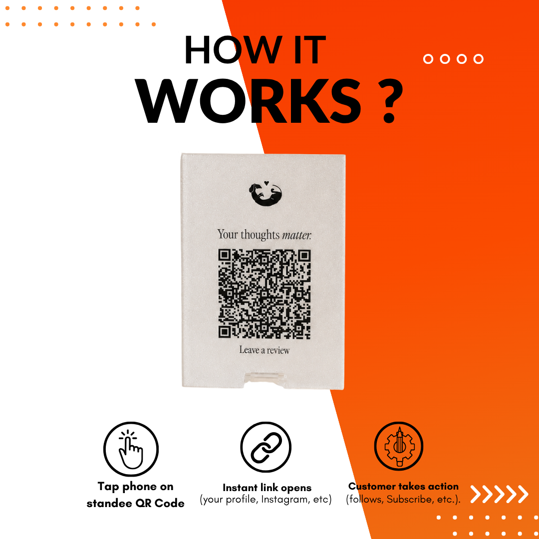 1 QR NFC Enabled Digital 4x6 Standee For Clinic and Hospital