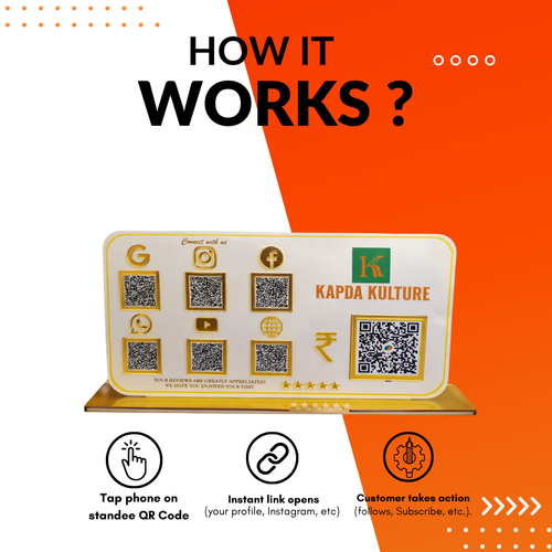 7 Qr NFC Enabled Horizontal Standee