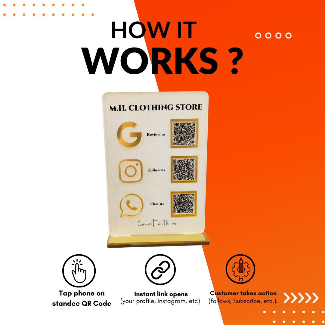 3 QR Frosted Vertical Standee