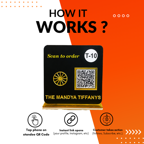 1 QR NFC Enabled Tabletop Standee for Restaurant / Cafe - Digital Menu