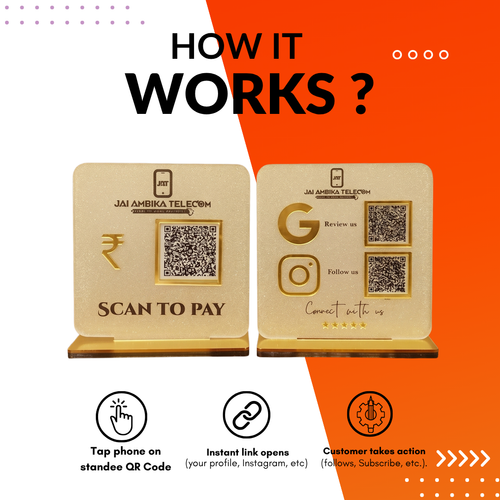2 Frosted Standee NFC Enabled Bundle - Google + Instagram + Payment