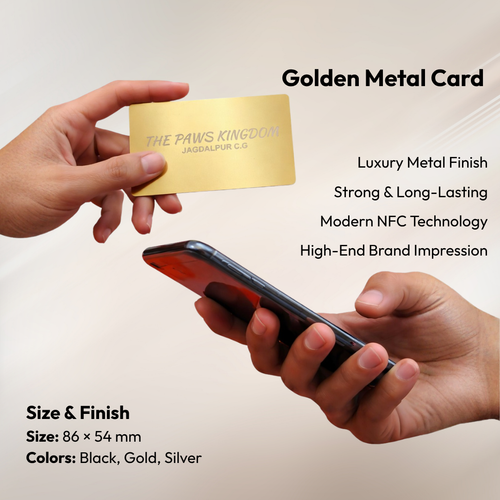 Golden Metal NFC Enabled Card