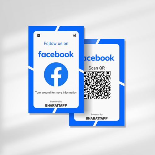 Facebook Social Media NFC Enabled QR Card