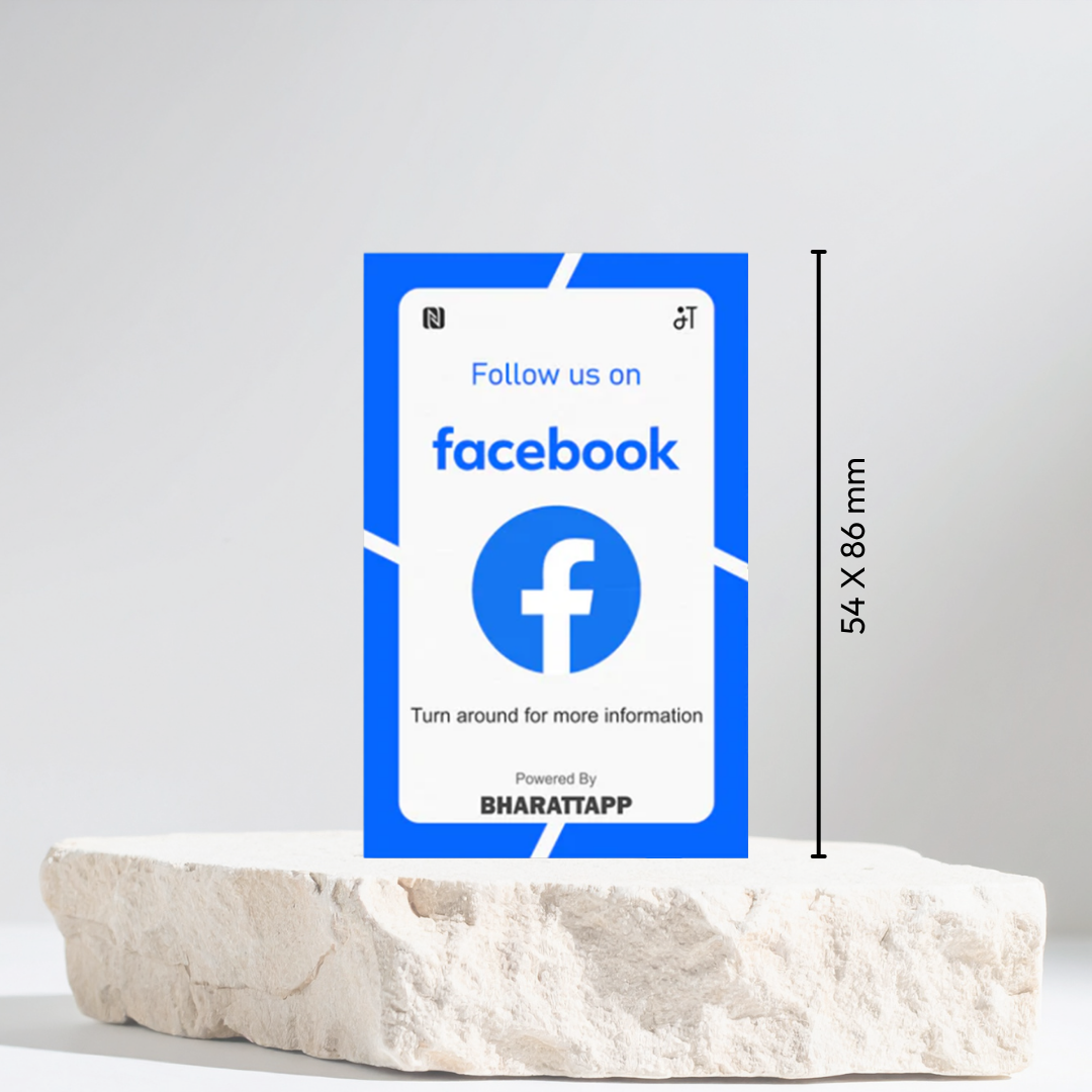 Facebook Social Media NFC Enabled QR Card