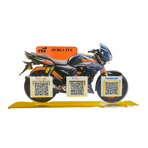 4 QR NFC Enabled Bike shape Standee