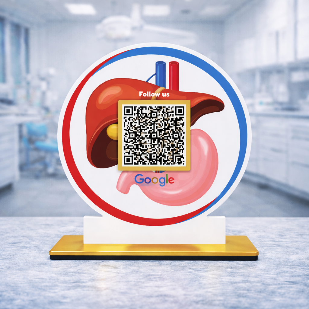 1 QR NFC Enabled Kidney Design Standee for Hospital and Dental Clinic