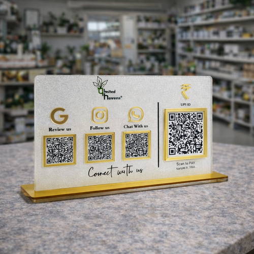 4 QR NFC Enabled Payment  Frosted Standee