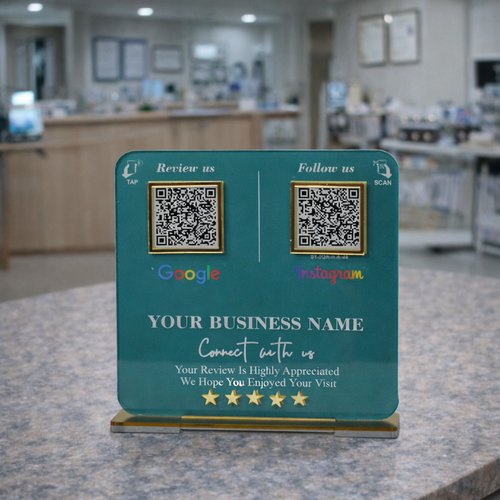 2 QR NFC Enabled Standee for Salon Spa Beauty Parlour & Makeup Studio