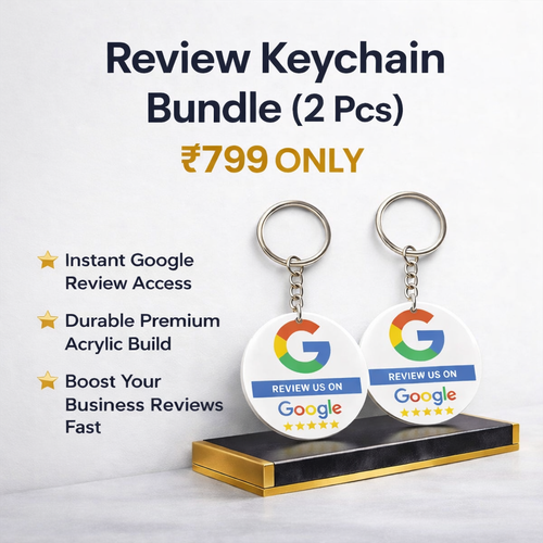 NFC Enabled Review Keychain Duo Pack (2 pcs)