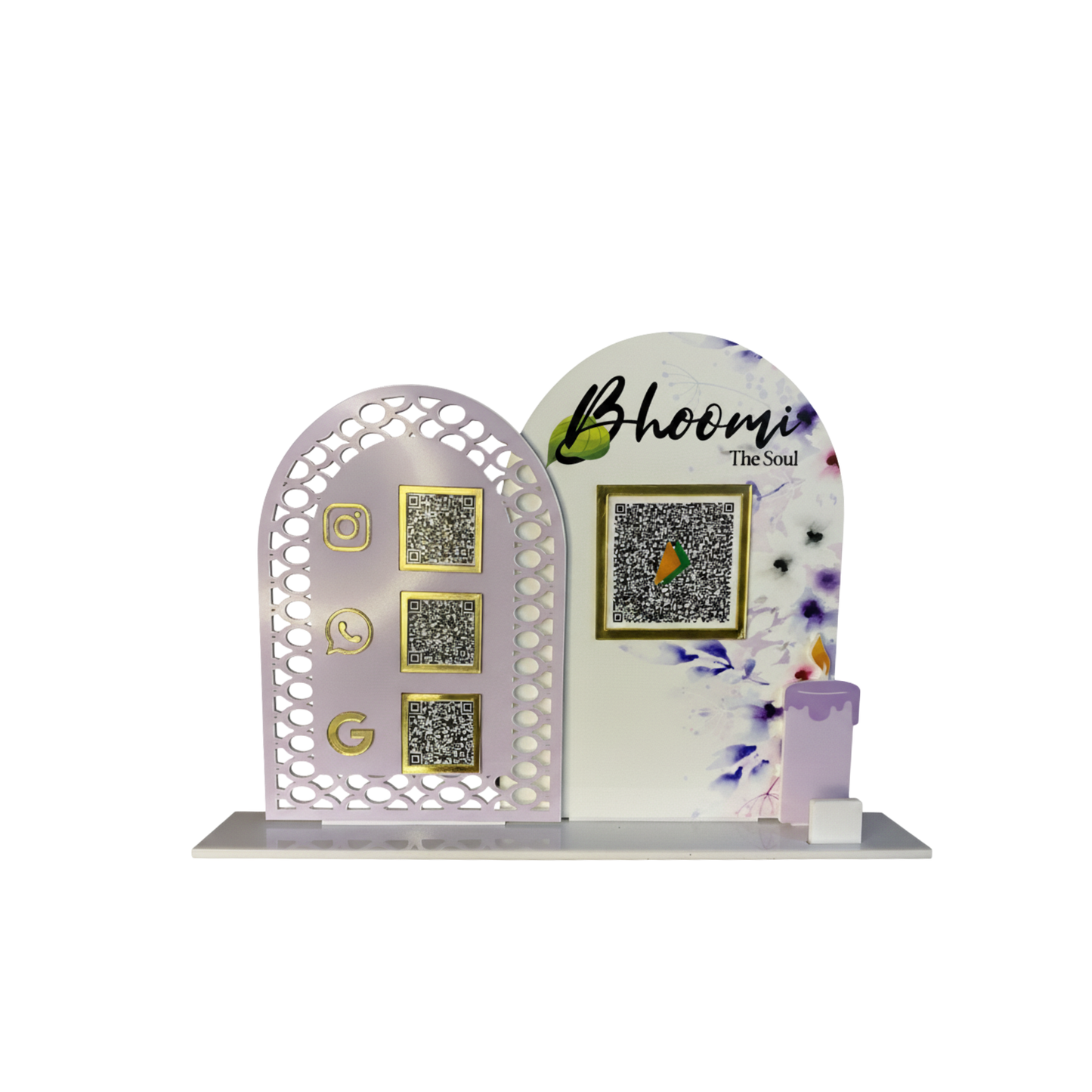 4 QR NFC Enabled Premium Standee For Jewellers