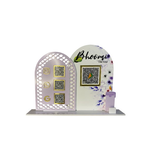 4 QR NFC Enabled Premium Standee For Jewellers