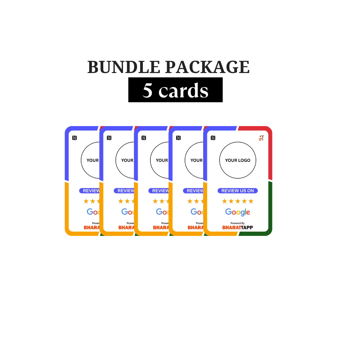 5 Google Review NFC Enabled Card Bundle