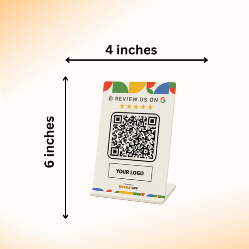 Google reviews PVC NFC Enabled QR Code Standee